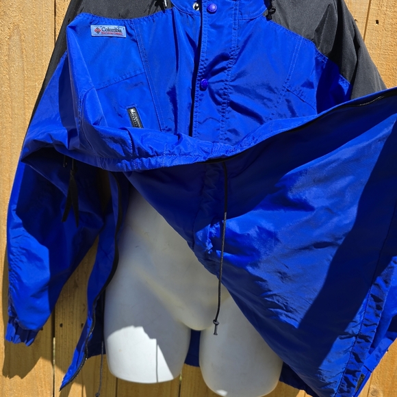 Vtg Columbia Anorak Radial Sleeve Pullover Ski Snowboard Large Blue 80s 90s - Picture 7 of 13